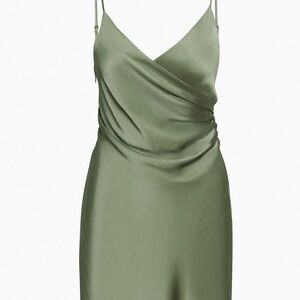 Aritzia Sage Green Slip Dress